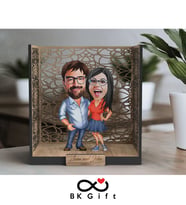 BK Gift Kişiye Özel 3D Ahşap Karikatürlü Çift/Sevgili Bahçe Biblosu, Sevgililer Günü Hediyesi, Doğum Günü Hediyesi, Yıl Dönümü Hediyesi