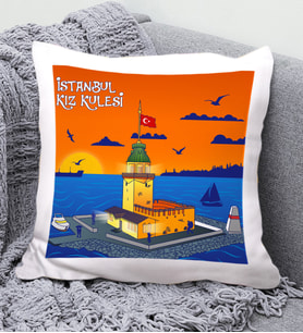 Kız Kulesi Tasarımlı Yastık