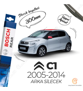 Bosch Rear Arka Silecek Citroen C1 2005-2014 H300 ile uyumlu (Siyah)