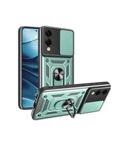 Galaxy S25 Edge Pars Lens Yüzüklü Silikon - Yeşil