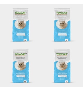 Yoncat Marsilya Sabun Kokulu Bentonit Topaklaşan Kedi Kumu 5Ltx4adet
