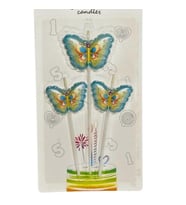 Mavi Kelebek 3 Lü Mum Set