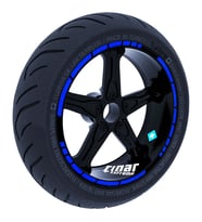 Reflektif Mavi Moto GP Stili Jant Şeridi Sticker Reflektif, Floresan, Özel Renkl