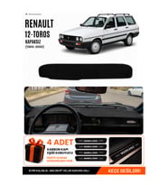 e-biz RENAULT 12 TOROS KAPAKSIZ (1969-2000) Uyumlu Torpido Örtüsü, Torpido Kılıfı - Siyah - RE002