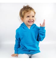 Çocuk Sweatshirt Kapüşonlu - Düz Mavi