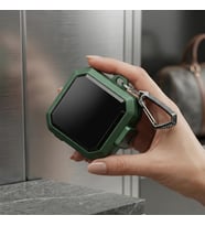 Samsung Galaxy Buds 4 Pro Kılıf Güvenlik Kilitli Military Tank Yeşil