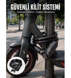 Kalın PVC Kaplamalı Dayanıklı Motosiklet ve Bisiklet Güvenlik Kilidi