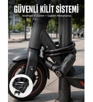 Kalın PVC Kaplamalı Dayanıklı Motosiklet ve Bisiklet Güvenlik Kilidi