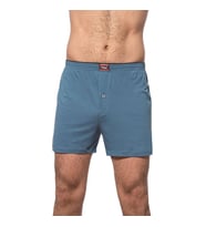 6 Adet Özkan Erkek Pamuklu Şardonlu Düz Renk Boxer 0041 (Mavi)