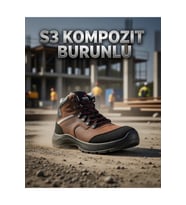 Alaska S3 Kompozit Burunlu Kahverengi Suya Dayanıklı Kaymaz Taban Kışlık İş Ayakkabısı
