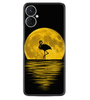 Tecno Spark 9T Kılıf Silikon Desen Özel Seri Ay ve Flamingo 1775