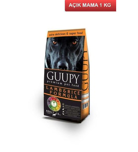Guupy Dog Kuzulu Köpek Maması 1 Kg AÇIK