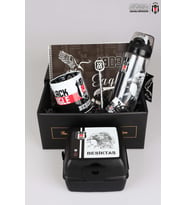 DEKOMUS GIFT BOX ÖZEL KUTULU BEŞİKTAŞ BESLENME KABI VE 500 ML TRITAN MATARA İLE KIRTASİYE SETİ (Krem)