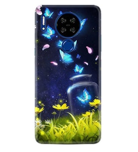Reeder P13 Blue Max Lite Kılıf Desenli Silikon Neon Butterflys