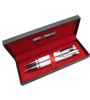 Signator® T608 Beyaz Krom Tükenmez Kalem + Versatil Kalem Seti  İsme Özel Kalem  Hediyelik Kalem (Karışık)