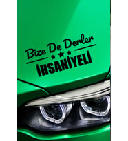 Afyonkarahisar İhsaniye Siyah Araç Sticker  Afyonkarahisar Bize De Derler  İhsaniyeli 40x15 cm Oto Sticker