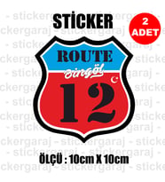 12 bingöl memleket rota gidiş etiket sticker çıkartma - 2 adet - motosiklet araba otomobil kamyon kamyonet cam uyumlu