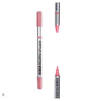 Çift Taraflı Akrilik Marker Kalemi - 1 Adet- Pembe