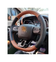 Citroen C3 Aircross Araca Özel Deri Direksiyon Kılıfı (kahverengi Düz) (Karışık)