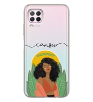 Huawei Summer Lady Tasarımlı Şeffaf Telefon Kılıfı