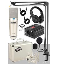 Midex CX1-PH Kondanser Stüdyo Mikrofon Phantom Power Kulaklık Stand Full Set
