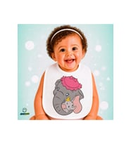 Dumbo Keten Bebek Mama Önlüğü – Yumuşak, Emici, Yıkanabilir, Özel Tasarım P048