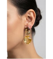 ZİRKON TAŞLI ŞIK SALLANTILI KÜPE 4,5 CM.