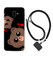 Samsung J6 Plus J7 Prime J7 Pro M20 Kılıf Boyun Askılı Silikon Love Animals 1780