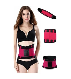 Hot Belt Termal Sauna Kemer Unisex Terletme Korsesi (pembe-siyah)