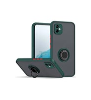 Samsung Galaxy A06 Kılıf Montreal Yüzüklü Silikon Kapak - Yeşil