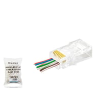 Cat6 Ez Rj45 Konnektör - 100 Adet Şeffaf / Ekonomik Poşet Paket ND2415