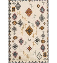 Eliana Home Baskılı, Yıkanabilir Kaymaz Taban Salon Halısı LNA1008 100x150 cm (Bej)