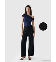 LCW Comfort Siyah Parlak Görünümlü Soft Touch Kadın Eşofman Altı