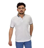 Erkek Büyük Beden Polo Yaka Merserize Tişört T3000 BGL-ST04534 (Beyaz)