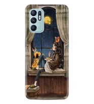 Oppo Reno 6 Kılıf Resimli Desenli Baskılı Silikon Dog And Girl 1358