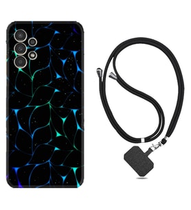 Samsung Galaxy M14 Kılıf Silikon Boyun Askılı İpli Desenli Silikon Naif Çizgiler 1680