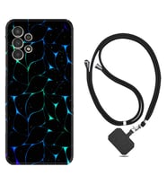Samsung Galaxy M14 Kılıf Silikon Boyun Askılı İpli Desenli Silikon Naif Çizgiler 1680