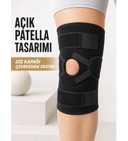Açık Patella Ligamentli Dizlik Yan Destekli Esnek Ayarlanabilir Diz Desteği