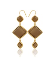 Kadir Jewellery 22 Ayar Altın Kaplama Kadın Sallantılı Küpe -El İşçiliği Ve Hipoalerjenik Küpe