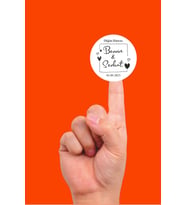 Yuvarlak Kuşe Sticker Nişan Kına Nikah Doğum Günü Etiketi 50 adet 3,5 cm 00020