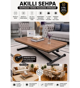 Home Üst Tabla Mdf Ceviz Oval Köşe Alt Mekanizma Siyah