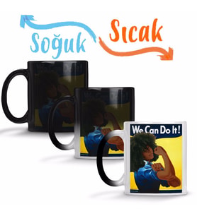 We Can Do it Sihirli Kupa Bardak Porselen