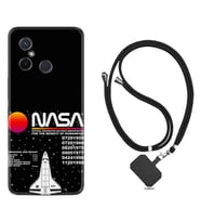 Xiaomi Redmi 12C Kılıf Resimli Boyun Askılı İpli Desenli Silikon Nasa 2 1407