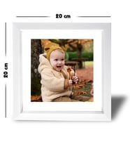 Beyaz Kare Çerçeve Tablo 20x20 cm