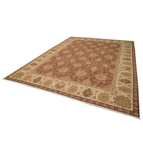 Bordo Salon Halısı El Dokuma Yünlü Yumuşak Dokulu Klasik Çiçekli Etnik Pamuk Karışımı