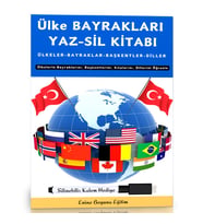Ülke Bayrakları Yaz-Sil Kitabı (Herkes İçin)