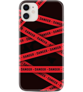 Apple iPhone 11 12 13 Mini Kılıf Desemli Silikon Danger 1372