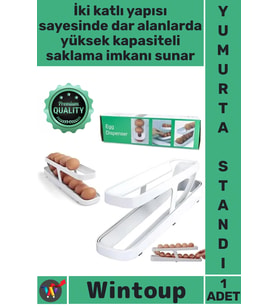 #Organizer Buzdolabı Mutfak Düzenleyici Stand Geniş Saklama Kabı 2 Katlı Pratik Yumurta Organizeri