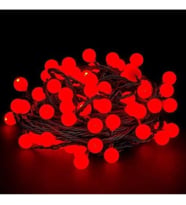 5m 28 Led Kırmızı Işık Siyah Kablo Fişli