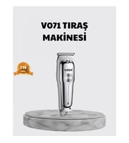 Mey İthalat® Profesyonel Gümüş Şarjlı Tıraş Makinesi – 3 Başlık, 120 Dakika Kullanım Süresi, Kompakt